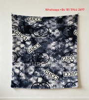 Gucci GG Monogram Indigo Tie-Dye Flannel Blanket Boho Wall Decor throw blankets IMG_2581